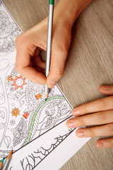 Sticker - Adult antistress colouring book with pencils