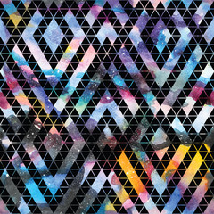 Wall Mural - tribal galaxy seamless pattern.