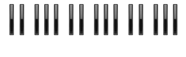 Fototapete - black keys of the piano keyboard similar to the barcode