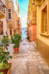  Old street of Valetta - capital of Malta
