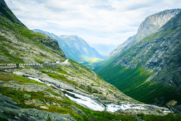 Wall Mural - The view from the height of the trollstigen