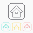 © icon_craft_studio - color icon set of house