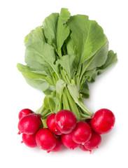 Wall Mural - Radishes isolated on white background