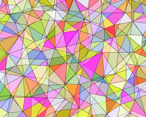 Poster - colorful triangle pattern, stained glass texture, mosaic picture, abstract image, vector illustration