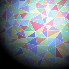 Aufkleber - colorful triangle pattern, stained glass texture, mosaic picture, abstract image, vector illustration