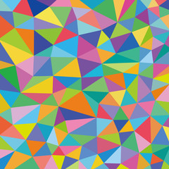 Poster - colorful triangle pattern, stained glass texture, mosaic picture, abstract image, vector illustration