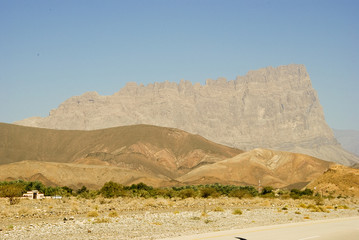 hills of jabal shams in northern oman