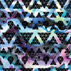 Wall Mural - tribal galaxy seamless pattern.