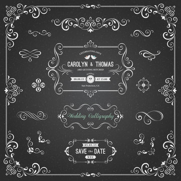 Chalkboard Wedding Calligraphy