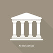 © 123levit - Greek temple icon vector illustration flat design