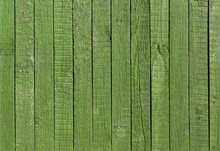 Green Wooden Fence Texture.