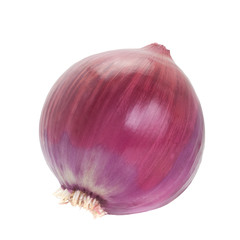 Sticker - Large red onion isolated on white background