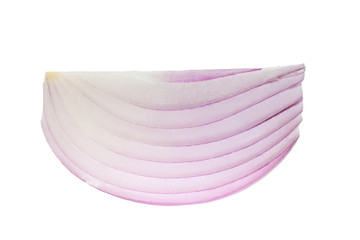 Wall Mural - Red onion slice isolated on white background