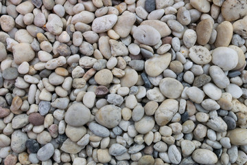 Wall Mural - Pebble stones on coastline