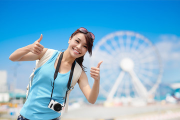 Poster - Happy woman travel