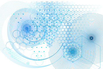 Wall Mural - Sacred geometry symbols and elements background
