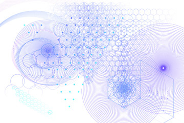 Wall Mural - Sacred geometry symbols and elements background