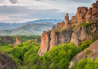 Wall Mural - belogradchik rocks magnificent morning view of the belogradchik rocks, bulgaria.