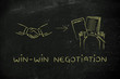 handshake & signed contract: win-win negotiation
