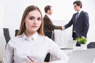 Businesswoman in office