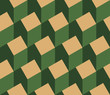 Vector illustration of a seamless repeating pattern of isometric house