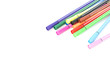 Colorful magic pens on white background, copy space