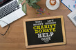 CHARITY DONATE Give Concept
