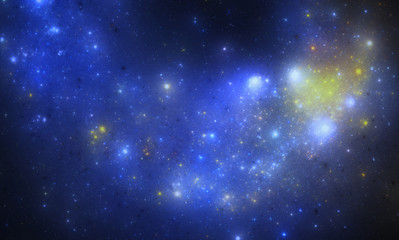Wall Mural - dark deep space starfield