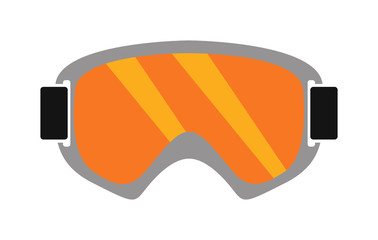 Sticker - Snowboarding sport glasses design protection vector. 