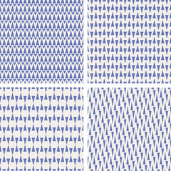 Poster - set of seamless patterns with triangles