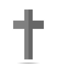 Black Christian Cross - vector illustration.