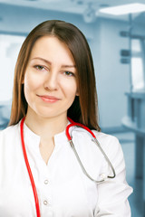 young doctor with stethoscope