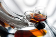 Cognac, whiskey or scotch. Alcohol background