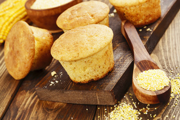 Muffins with corn  flour