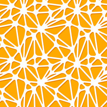 Abstract Orange Shapes On White, Seamless Pattern