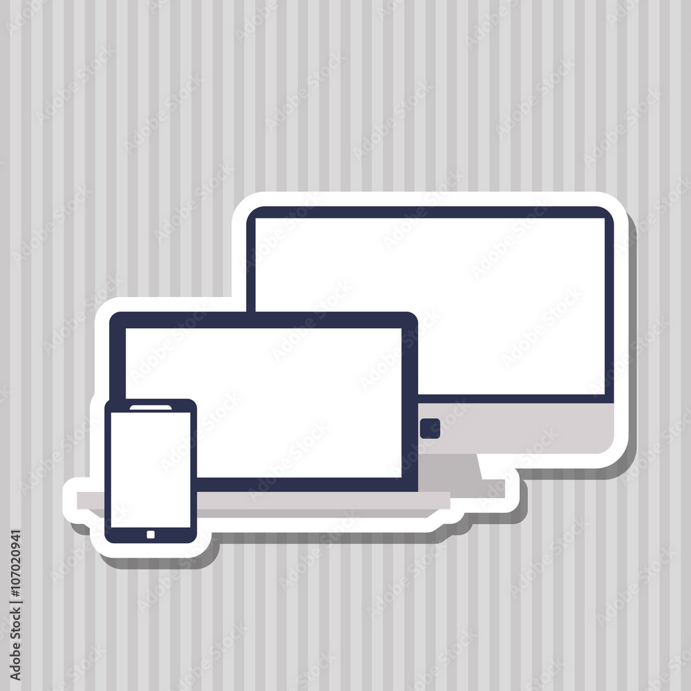 Gadgets icon design, vector illustration
