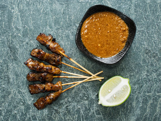 Sticker - rustic indonesian satay meat skewer