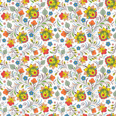 Canvas Print - russian floral ornament