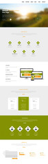 Canvas Print - Business One page website design template. Vector Design.