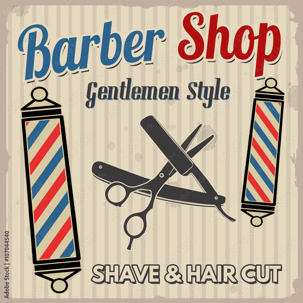 Barber Shop Retro Poster Foto Poster Wandbilder Bei Europosters Barber Shop Retro Poster Foto Poster Wandbilder Bei Europosters