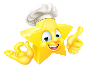 Wall Mural - Star Chef Mascot