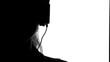© fantom_rd - silhouette of a woman with headphones