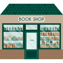 Vector Illustration With Book Shop
