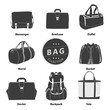 Collection bags Illustration vector set