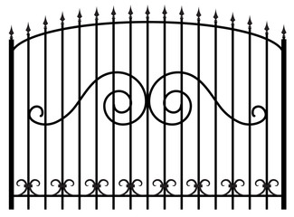 Wall Mural -  Vector iron fence