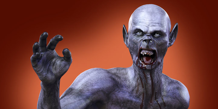 zombie vampire monster 3D render