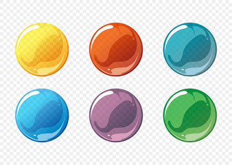 Wall Mural - Cartoon soap bubble vector set