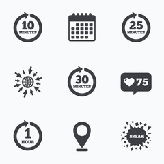 Poster - Every few minutes signs. Full rotation arrow.