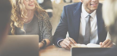 Wall Mural - business people discussion ideas meeting concept