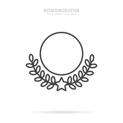Wall Mural - awar icon vector isolated on white background. linear style.